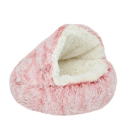 Fluffy Round Cat Bed Nest Pink