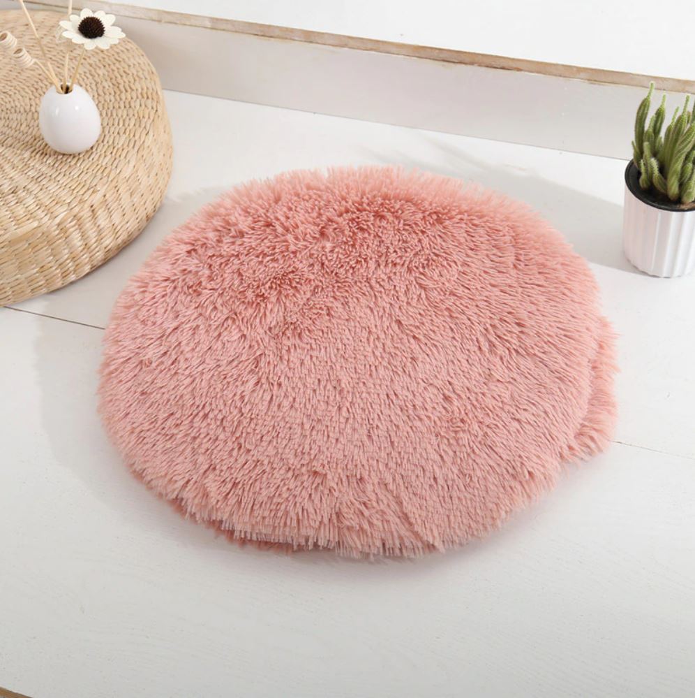 Fluffy Round Cat Blanket Pink