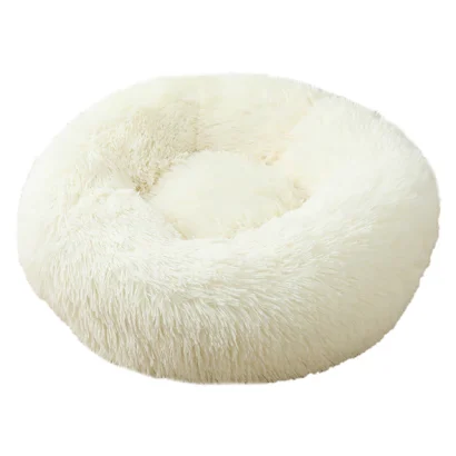 Round Cat Bed white