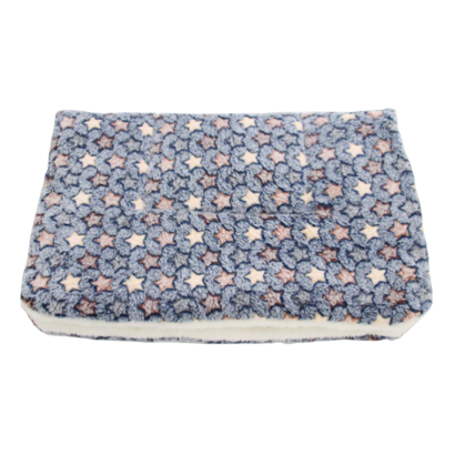 Star Patterned Cat Blanket small star blue